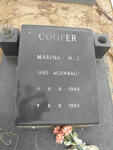 COOPER M.J. nee AGENBAG 1946-1993