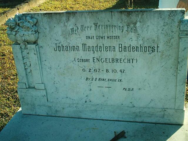 BADENHORST  Johanna Magdalena nee ENGELBRECHT 1867-1947