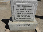 CLOETE Elizabeth J.C. nee JACOBS 1871-1954
