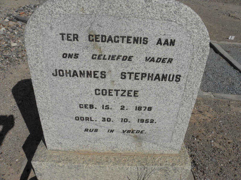 COETZEE Johannes Stephanus 1878-1952