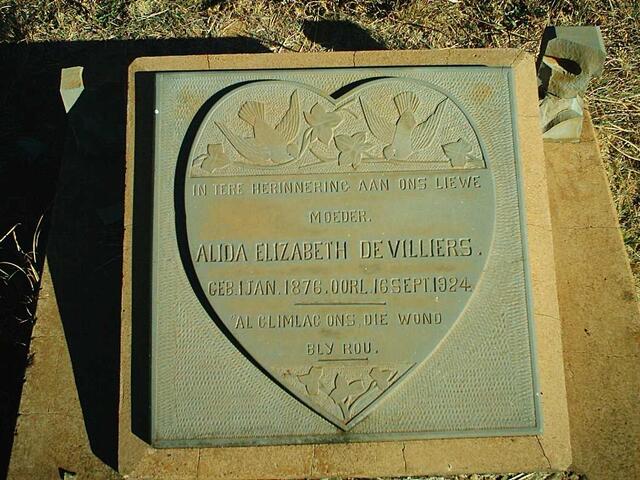VILLIERS Alida Elizabeth, de 1876-1924