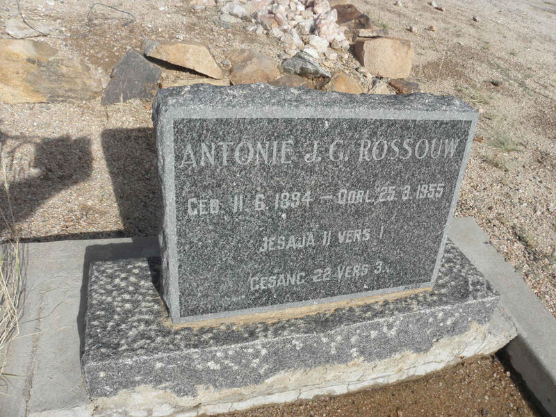 ROSSOUW Antonie J.G. 1894-1955