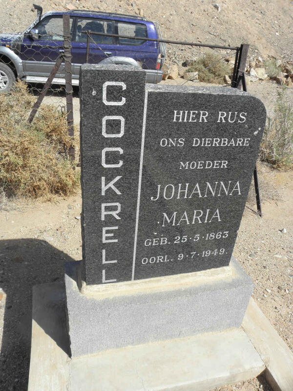 COCKRELL Johanna Maria 1863-1949
