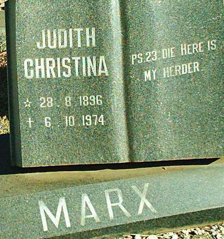 MARX Judith Christina 1896-1974