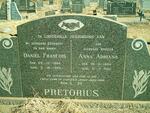 PRETORIUS Daniel Francois 1894-1966 & Anna Adriana 1894-1992