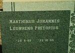 PRETORIUS Marthinus Johannes Louwrens 1932-1969