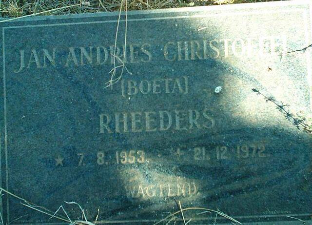 RHEEDERS Jan Andries Christoffel 1953-1972