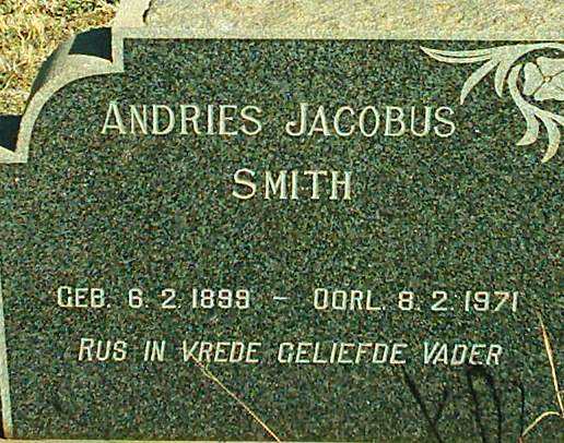 SMITH Andries Jacobus 1899-1971