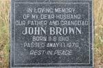 BROWN John 1910-1970