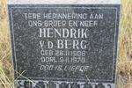 BERG Hendrik, v.d. 1906-1970
