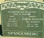SPANGENBERG Jacob Jacobus 1878-1967 & Hendrina Magdalena BARNARD 1889-1968