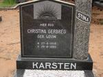 KARSTEN Lodewickus Christiaan Daniel 1907-1969 & Christina Gerbreg LOUW 1916-1990