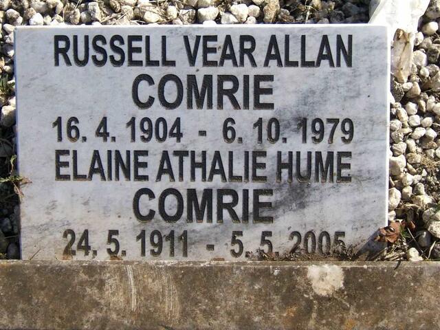 COMRIE Russell Vear Allan 1904-1979 & Elaine Athalie Hume 1911-2005