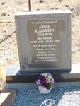 WYK Annie Elizabeth, van nee MELVILL 1911-2007