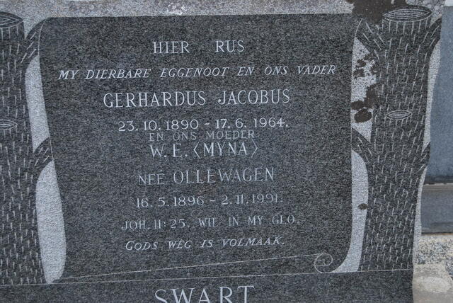 SWART Gerhardus Jacobus 1890-1964 & W E  OLLEWAGEN 1896-1991