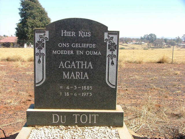 TOIT Agatha Maria, du 1885-1973