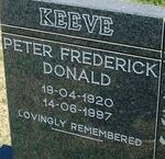 KEEVE Peter Frederick Donald 1920-1997
