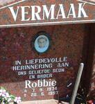 VERMAAK Robbie 1974-1997