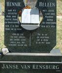 RENSBURG Hennie, Janse van 1912-1996 & Heleen 1921-