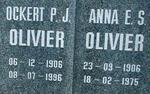 OLIVIER Ockert P.J. 1906-1996 & Anna E.S. 1906-1975