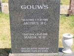 GOUWS Jacobus M.C. 1912-1995 & Maria M.M. 1914-2006