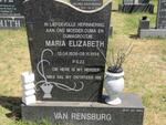 RENSBURG Maria Elizabeth, van 1926-1994