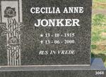 JONKER Cecilia Anne 1915-2000