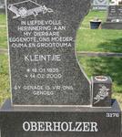 OBERHOLZER Kleintjie 1935-2000