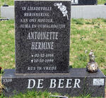 BEER Antoinette Hermine, de 1916-1999