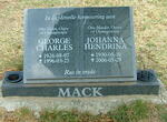 MACK George Charles 1926-1996 & Johanna Hendrina 1930-2006