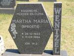 WENTZEL Martha Maria 1933-1994