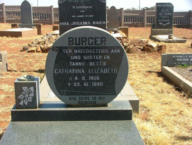 BURGER Catharina Elizabeth 1906-1990