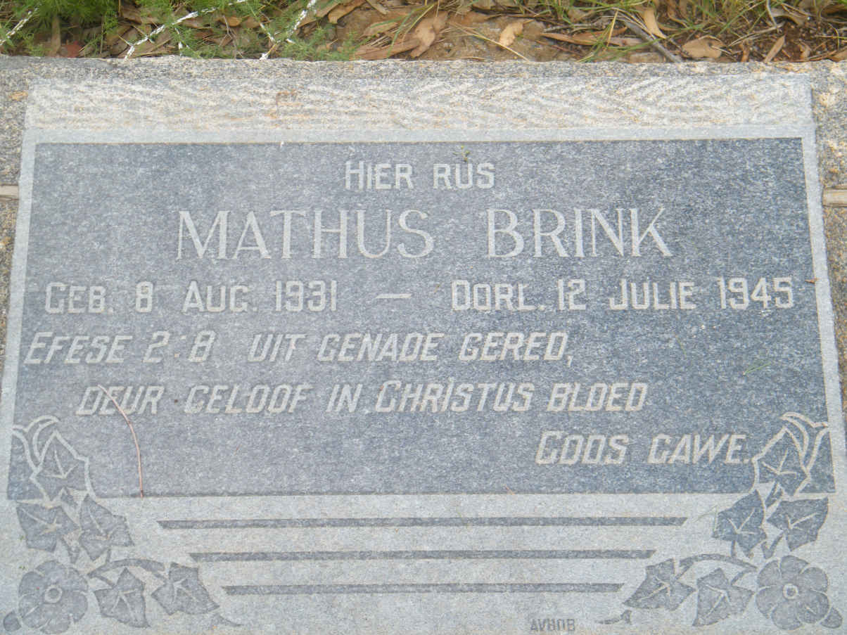 BRINK Mathus 1931-1945