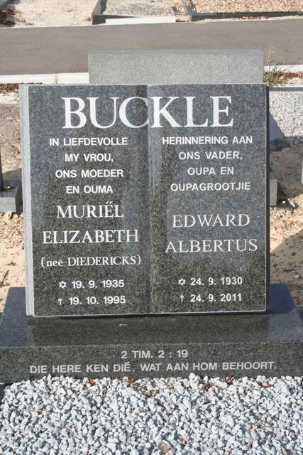 BUCKLE Edward Albertus 1930-2011 & Muriël Elizabeth DIEDERICKS 1935-1995