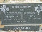 DUVENHAGE Frederik J. 1908-1988 & Tiela 1916-2004
