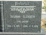 PRETORIUS Susanna Elizabeth nee JACOBS 1914-1970