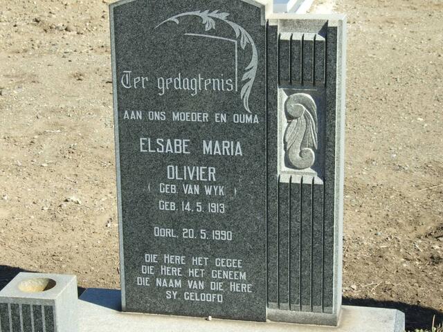 OLIVIER Elsabe Maria nee VAN WYK 1913-1990