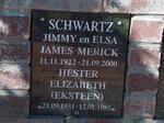 SCHWARTZ Jimmy 1922-2000 & Elsa 1922-2000 :: SCHWARTZ Hester Elizabeth nee EKSTEEN 1931-1985