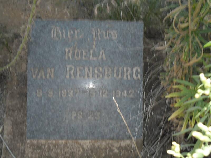 RENSBURG Roela, van 1937-1942