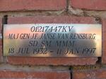 RENSBURG J.F., Janse van 1932-1997