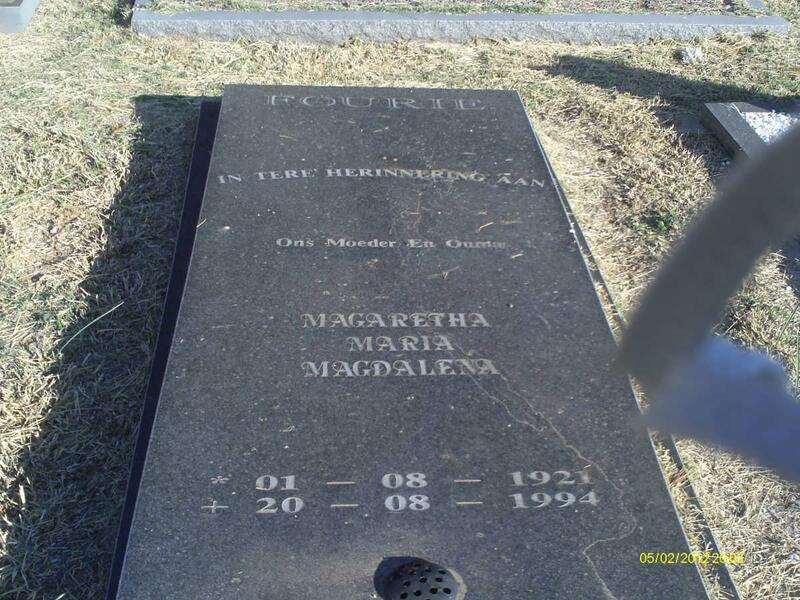 FOURIE Magaretha Maria Magdalena 1921-1994