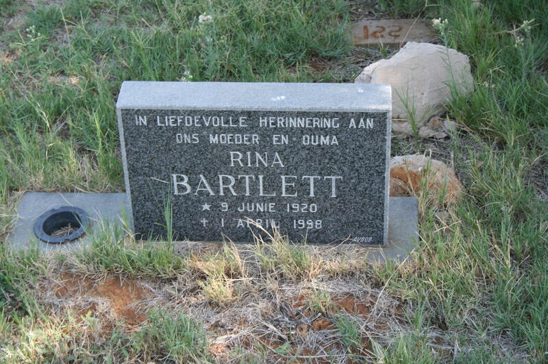 BARTLETT Rina 1920-1998