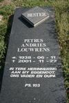 BESTER Petrus Andries Louwrens 1938-2001