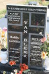 BLERK Petrus Gerhardus Louw, van 1937 & Maria Magdalena 1940-2003