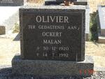 OLIVIER Ockert Malan 1920-1992