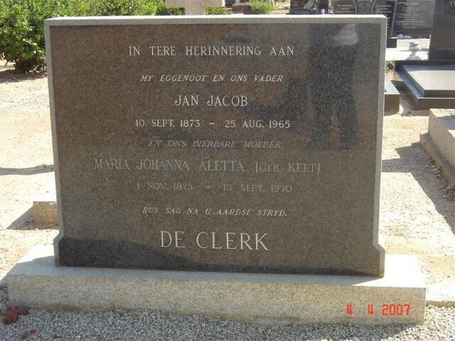 CLERK Jan Jacob, de 1873-1965 & Maria Johanna Aletta KEET 1875-1970