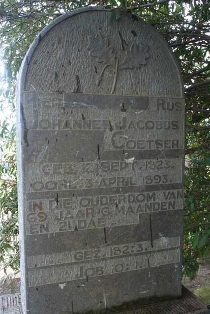 COETSER Johannes Jacobus 1823-1893