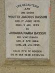 BASSON Wouter Jacobus 1859-1939 & Johanna Maria WINTERBACH 1864-1939