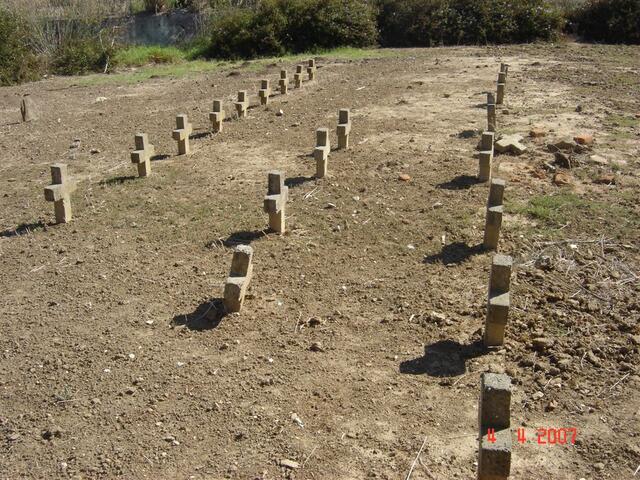 7. Overview of unmarked graves before improvements