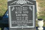 KHUNONG Ruth Nini 1929-2002